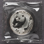 2001 China 1 oz Panda Silver Coin Bu