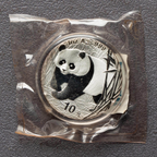 2002 China 1 oz Panda Silver Coin Bu