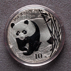 2002 China 1 oz Panda Silver Coin Bu