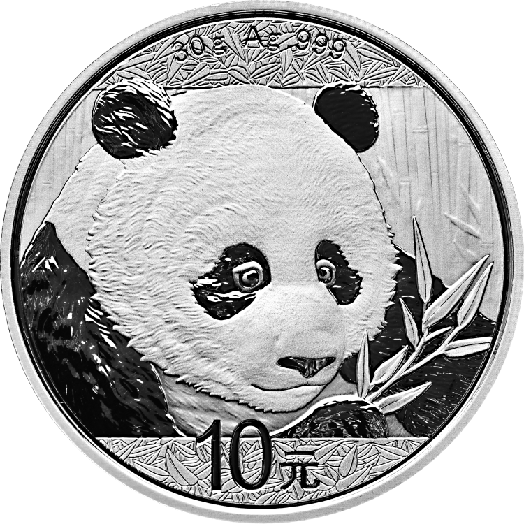 2018 China 10 Yuan 30g Ag.999 Panda Silver Coin Bu