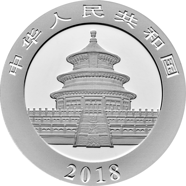 2018 China 10 Yuan 30g Ag.999 Panda Silver Coin Bu