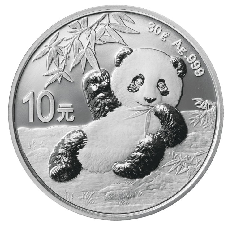 2020 China 10 Yuan 30g Ag.999 Panda Silver Coin Bu