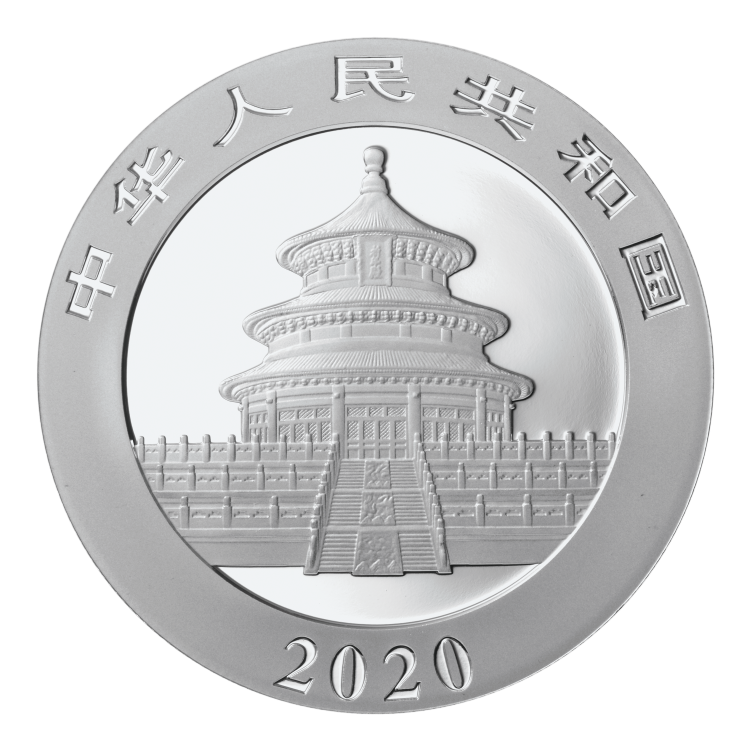 2020 China 10 Yuan 30g Ag.999 Panda Silver Coin Bu