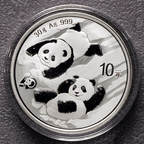 2026-2016 China Panda Silver Coins - 30g ag.999 BU