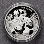 2026-2016 China Panda Silver Coins - 30g ag.999 BU