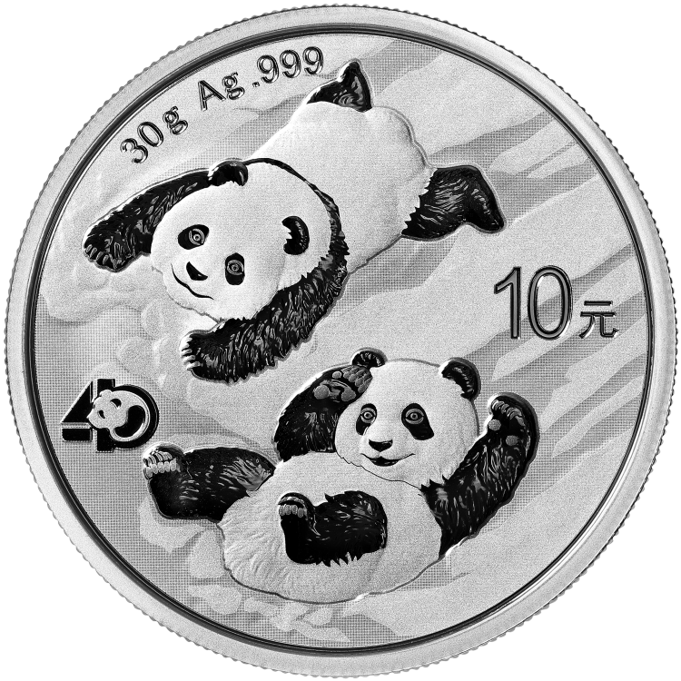2022 China 10 Yuan 30g Ag.999 Panda Silver Coin BU